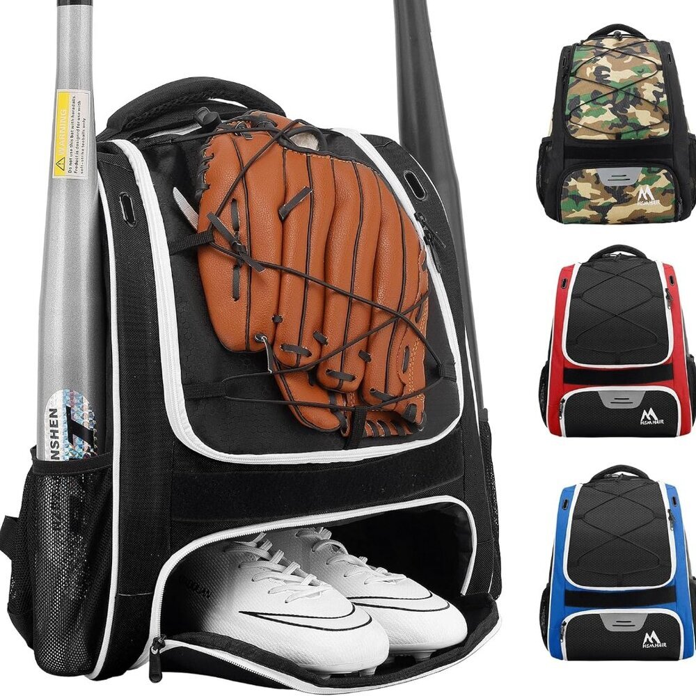Baseball Bag-Baseball Backpack Holder for Baseball, Large Main Compartment,Softb